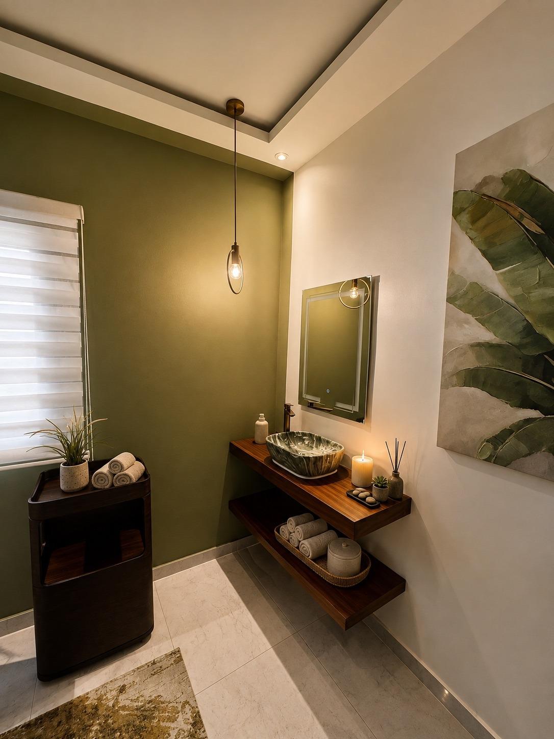 Un espace de soin du spa SO'MOON : console, miroir et produits disposés