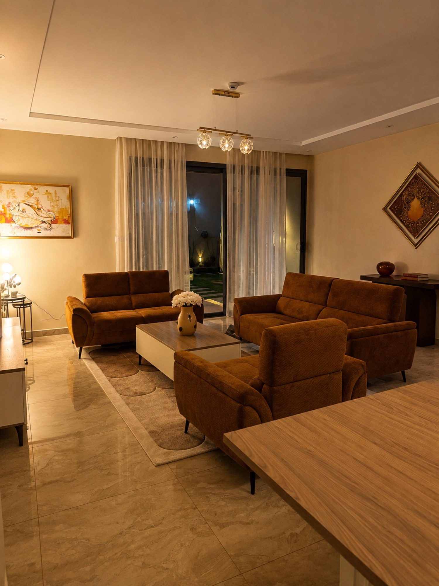Suite Lagune — salon en cuir
